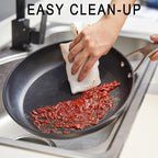 MsMk 8 inch Small Frying Pan with Lid, Burnt also Non stick Omelette pan, PFOA Free Non-Toxic, Scratch-resistant, for gas, electric and induction