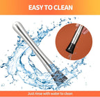 2 PCS Muddler for Cocktails,8" Stainless Steel Cocktail Muddler for Lemonade, Lemon Smasher Bartender Accessories, Crushes Ice,Fruits & Herbs, Bartender Tool for Home,Bar Use,Lemonade stand supplies