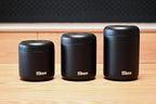 Tiken Airtight Coffee Canister Compact Size for Outdoors - Double Wall Stainless Steel, UV Blocking, Switchable to Food Storage Container 830ml Black