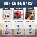 24 Inch Heavy-Duty Magnetic Knife Holder for Wall (Large Size) - Premium Stainless Steel Magnetic Knife Strip - Professional Space-Saving Knife Bar With Powerful Magnetic Pull Force (Upgraded Version)