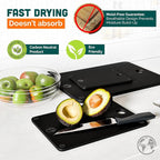 Earth’s Dreams Wood Cutting Board Set 3-Piece: Small, Large & Extra Large - Charcuterie Board, Non-Plastic, Non-Toxic, Heavy-Duty, Dishwasher Safe (Black)