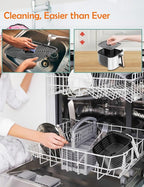 Air Fryer, ALLCOOL Airfryer Oven 8QT Large 1700W 8-in-1 with Touch Screen Air Fryers Dishwasher Safe Nonstick Basket Freidora de Aire 36 Recipes BPA & PFOA Free White