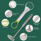 Avocado Slicer Tool Set,Stainless Steel Avocado Cutter Tool and Avocado Masher Tool,Quickly Slices Thinly and Masher,Suitable for Avocados,Potatoes,Dragon Fruit and Other Fruits Vegetables