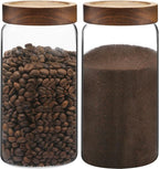 Glass Jar with Screw Top Lid 37oz Borosilicate Glass Spice Jars Seasoning Containers Kitchen Glass Food Storage Canisters for Pantry Liquid Tea Bath Salts Fermenting