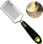 5 Pcs Stainless Steel Cheese Grater with Handle, Handheld Lemon Zester Grater with Handle, Hand Graters for Kitchen Graters & Peeler & Slicer, for Vegetable Fruit Kitchen Aid, with 1 Brush & 1 Box