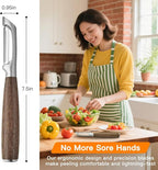 JUSEEPO Premium Vegetable Peeler, I Type Swivel 304 Stainless Steel Blade Comfortable Solid Wood Handle, Practical Gift for Restaurant Baking Chef Woman for Veggie, Fruit, Potato(Hard Maple)