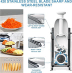 5 in 1 Mandoline Slicer for Kitchen, Safe Vegetable Chopper & Adjustable Mandoline Slicer. Easy to Clean, can't Detachable Blade, Vegetable Slicer can Cut Slicing, Strips,Shredding, Dicing,Chop