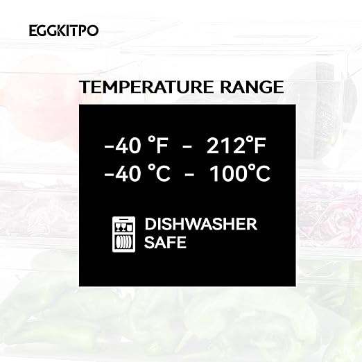 EGGKITP Full Size Clear Food Pans 6 pack 6 Inch Deep Pan Stackable Polycarbonate Food Pan for Restaurant Use BPA free freezer-safe Clear