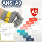 Dowellife Comfortable ANSI A9 Cut Resistant Glove Food Grade, Mesh Metal Kithcen Glove for Chef Oyster Shucking Mandoline Knife Butcher Meat Cutting(Large-3 Pcs)