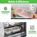 Stainless Steel Snackle Container For Adults, Reusable Bento Lunch Box Snack Containers, 2-3 Compartment Divided Food For Home Work Travel (2 Pack)