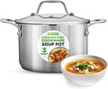 NutriChef 3-Quart Stainless Steel Pot with Glass Lid - 18/8 Food Grade Heavy Duty Cookware Stockpot for Stews, Simmering & Soups, Dishwasher Safe, For Induction, Gas & Ceramic Cooktops - NCSP3