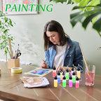 Zhehao 100 Pcs 10 ML Narrow Tip Applicator Bottle Mini Needle Tip Glue Bottle Applicator Precision Translucent Glue for Alcohol Ink DIY Quilling Acrylic Painting (Black)