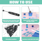 Upgraded Resin Mixer, Handheld Rechargeable Mixer with Minimizing Bubbles,Epoxy Resin Mixer for Resin, Silicone Mixing, Resin Molds, DIY Crafts (Included 4 pcs Paddles) (Black)
