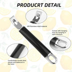 2Pcs Silver Stainless Steel Channel Knife Lemon Peeler,Professional 2 in 1 Cocktail Garnish Tool Set,Ultra Sharp Zester for Citrus Fruits Orange Lemon Rind Peeling Bar Kitchen Accessories