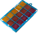 Host Ice Cube Tray with Lid, Makes 15 1.25" Cubes, Durable Silicone Trays, Perfect for Cocktails, Beverages, Mocktails, Iced Coffee, Tea, Infused Water, Kitchen Essentials, Set of 1, Blue Marble
