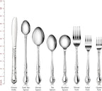 New Star Foodservice 58642 Rose Pattern, 18/0 Stainless Steel, Dinner Fork, 7.2-Inch, Set of 12