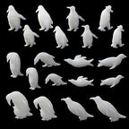Woohome 3D Resin Moulds & Fillers - 20 Mini Penguin Casting Moulds for Art Resin Crafts & Jewelry Making