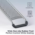 Deiss LUX Fine Grater & Lemon Zester, Parmesan Cheese Grater Handheld - Spices, Citrus Fruits, Hard Cheeses, Garlic, Chocolate, Nuts, Ginger, Vegetable Shredder