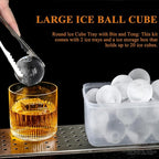 Round Ice Cube Mold,1.8 INCH x 8,Whiskey Ice Cubes Mold,Circle Ice Cube Tray with Lid,Ice Ball Maker Mold Sphere Ice Cube,Large Ice Cube Molds for Whiskey,Cocktails,Coffee