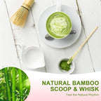 Matcha Set–7-Piece Set Including Matcha Bowl with Spout, Whisk, Chasen Holder, Sifter, Bamboo Scoop with Stand, wood spoon(Cherry Blossom Pink)–Perfect for Matcha Lovers&Tea Ceremonies