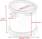 Espresso Knock Box, Capacity 60.8oz/1800ML Stainless Steel Coffee Grounds Container Waste Bin Coffee Tools for Barista and Non-slip Base (Black)