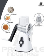 Premium Rotary Cheese Grater - Effortless Grating for Perfectly Shredded Cheese Every Time! (White and Black)