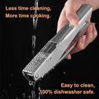 Stainless Steel Garlic Press, Premium Garlic Crusher - Leak-Proof, Easy to Clean, Rust-resistant, Dishwasher Safe!