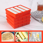 Silicone Ice Cube Molds Widely Use 2 Packs,Ice Cube Tray for Whiskey, Butter Mold,Freezer Molds for Soups and Sauces (2 Pack Orange)