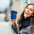 500 Pack Coffee Cups with Lids 16oz, Disposable Insulated Ripple Wall To Go Paper Coffee Cups for Hot/Cold Drinks Office Home Shop Event (Navy)