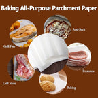 200PCS Thickened Precut Parchment Paper Sheets, 12×16 In Heavy Duty Non-Toxic & Unbleached Parchment Baking Paper for Baking, Grilling, Non-Stick & Comes in Convenient Packaging, Brown
