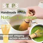 Matcha Whisk Holder Matcha Chasen Whisk Stand Ceramic Holder fit for Traditional Japanese Tea Ceremony Starter Matcha Tools Matcha Bowl (Silver sifter Bamboo scoop)