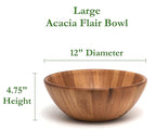 Lipper International Acacia Round Flair Bowl