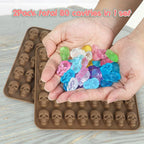 Silicone Gummy Molds, 2 Pack 40 Cavity Skull Candy Mold with 1 Dropper for Halloween Ice Cube, Chocalate, Candy, Jelly, Dog Treats