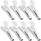 Kitchen Tongs 7 Inch, 8 Pack Food-Grade Stainless Steel Serving Tongs for Cooking Appetizers, Salad, Small Kitchen Food Tongs, Dishwasher Safe
