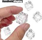 Fake Ice, Clear Fake Ice Cubes Acrylic, 17 mm 100 PCS Acrylic Decorative Ice Cubes for Photography Accessories Props Decoration Vase Fillers