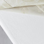 Benson Mills Deluxe Heavy Duty Vinyl Table Pad, Premium Table Protector, Waterproof with Flannel Backing, Quilted Design and Customizable (Off-White, 52" X 90" Rectangular)