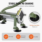 VEVOR French Fry Cutter, Potato Slicer with 1/2-Inch and 3/8-Inch Stainless Steel Blades, Manual Potato Cutter Chopper with Suction Cups, Great for Potato, French Fries, Cucumber, Vegetables, Carrot