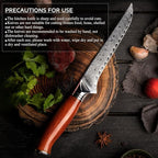 YARENH Boning Fillet Knife 6 Inch, Professional Kitchen Chef Knife, 73 Layers Damascus High Carbon Steel, Full Tang Sandalwood Handle, FYW Series