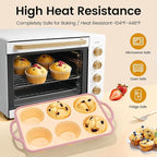 Silicone Jumbo Muffin Pan with Metal Frame, Non Stick Food Grade Silicone Large Muffin Pan, with Handles 6 Cup,BPA-Free and Dishwasher Safe, Jumbo Cupcake Pans - 2 Piece Yellow