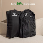 Vacuum Bags for Travel Luggage with Pump, Reusable Space Saver Waterproof Compression Bags for Suitcase,Travel Backpack, Vacuum Seal Packing cube for Storage Organizer Cloth Packing(2PCS + 1PUMP-17L)