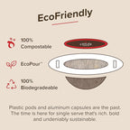 Coulée EcoPour O.G. Coffee, Single Serve Pour Over Colombian Coffee, Medium Roast, Use for Camping or Traveling, Pre Filled Compostable Filters, Ready to Brew with Hot Water, 20 Pack