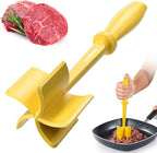 5-Curve Blade Meat Masher for Ground Beef, Heat Resistant Hamburger Chopper, Non-Stick Mix and Chop Kitchen Tool