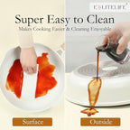 ESLITE LIFE Nonstick Ceramic Frying Pan Skillet, Non-Toxic Egg Omelette Kitchen Cooking Pans Compatible with All Stovetops (Gas, Electric & Induction), PTFE & PFOA Free (White, 9.5")