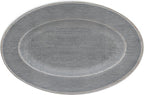 Carlisle FoodService Products Grove Resuable Plastic Oval Plate with Wide Rim for Home and Restaurant, Melamine, 12 x 8 Inches, Smoke
