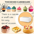 JCD 16 Pcs Bento Cake and Cupcake Box Combo Bento Box with Clear Window 5 Holes Fit 4 Cupcakes and 1 Mini Cake for Bakery Baking Supplies(1+4/16Pcs)