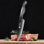 Professional Chef Knife 6.5" Damascus Kitchen Knife 8C High carbon stainless steel Super sharp,Full Tang ABS Anti-Skid Handle utility knife Japanese Cooking Knife with Luxury Gift Box