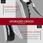 KAYCROWN Stainless Steel Wine Bottle Opener, Vertical Lever Corkscrew with Built-in Foil Cutter Design, Manual Handheld Corkscrew with Ergonomic Lever Pump