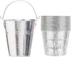 Drip Grease Bucket & 15-Pack Liners for Traeger 20/22/34, Pit Boss, etc Pellets Smoke (Silver 15)