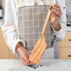 Wooden Spoons for Cooking, Wooden Cooking Spatula Turner and Spoon Set, 2-Piece, Sturdy, Lightweight and Heat Resistant