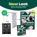 Copper Cow Coffee Premium Pour Over Single-Serve Vietnamese Coffee Pouches (8 pack) | Classic Black | Dark Roast | Convenient Vietnamese Ground Coffee Packets, Travel Friendly